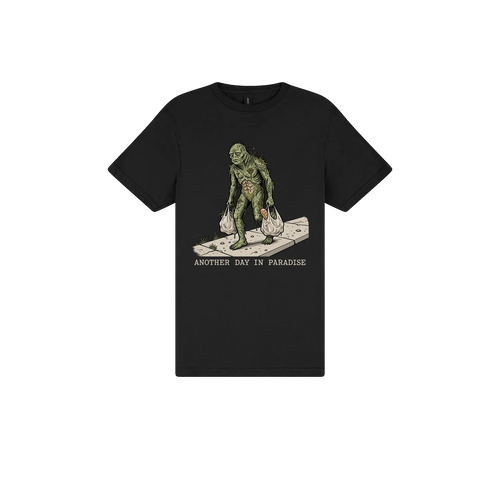 Black front flat lay