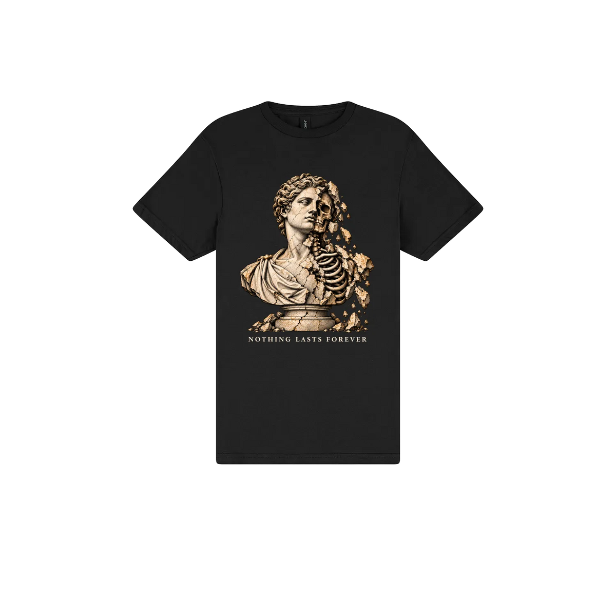 Black front flat lay
