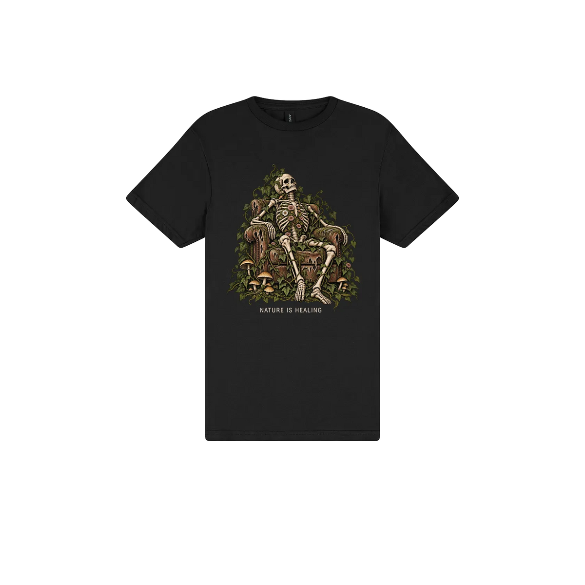 Black front flat lay