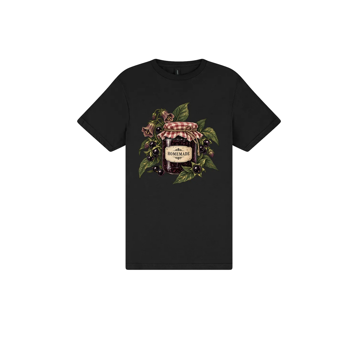Black front flat lay