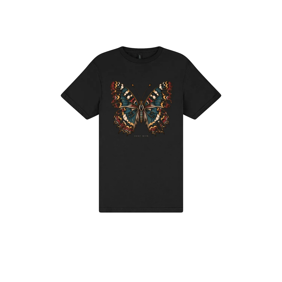 Black front flat lay