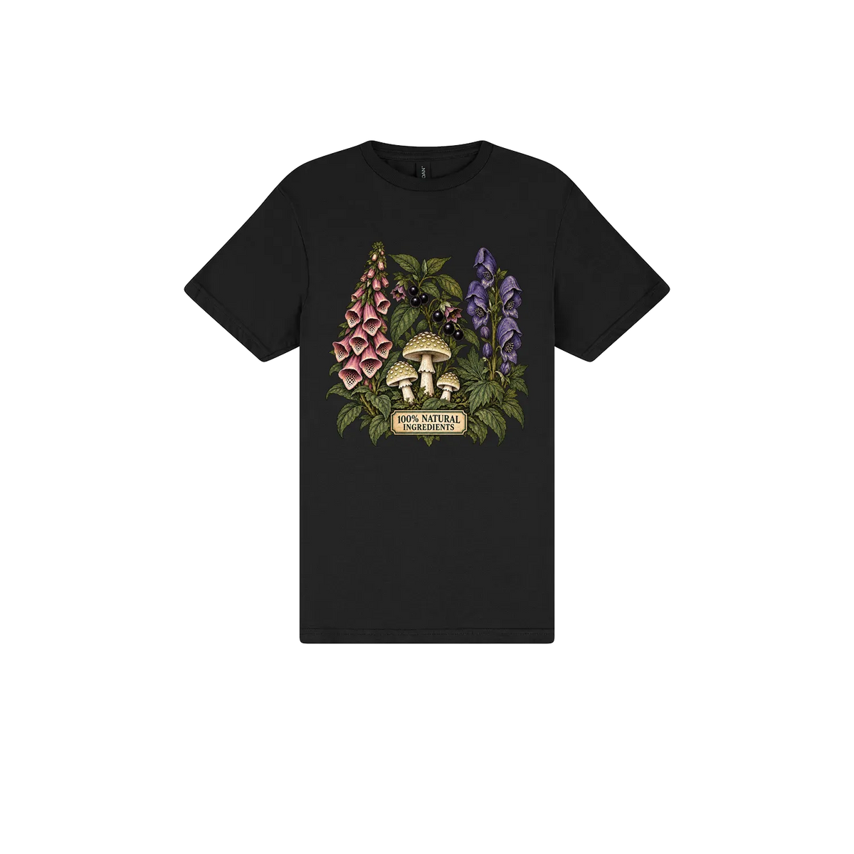 Black front flat lay